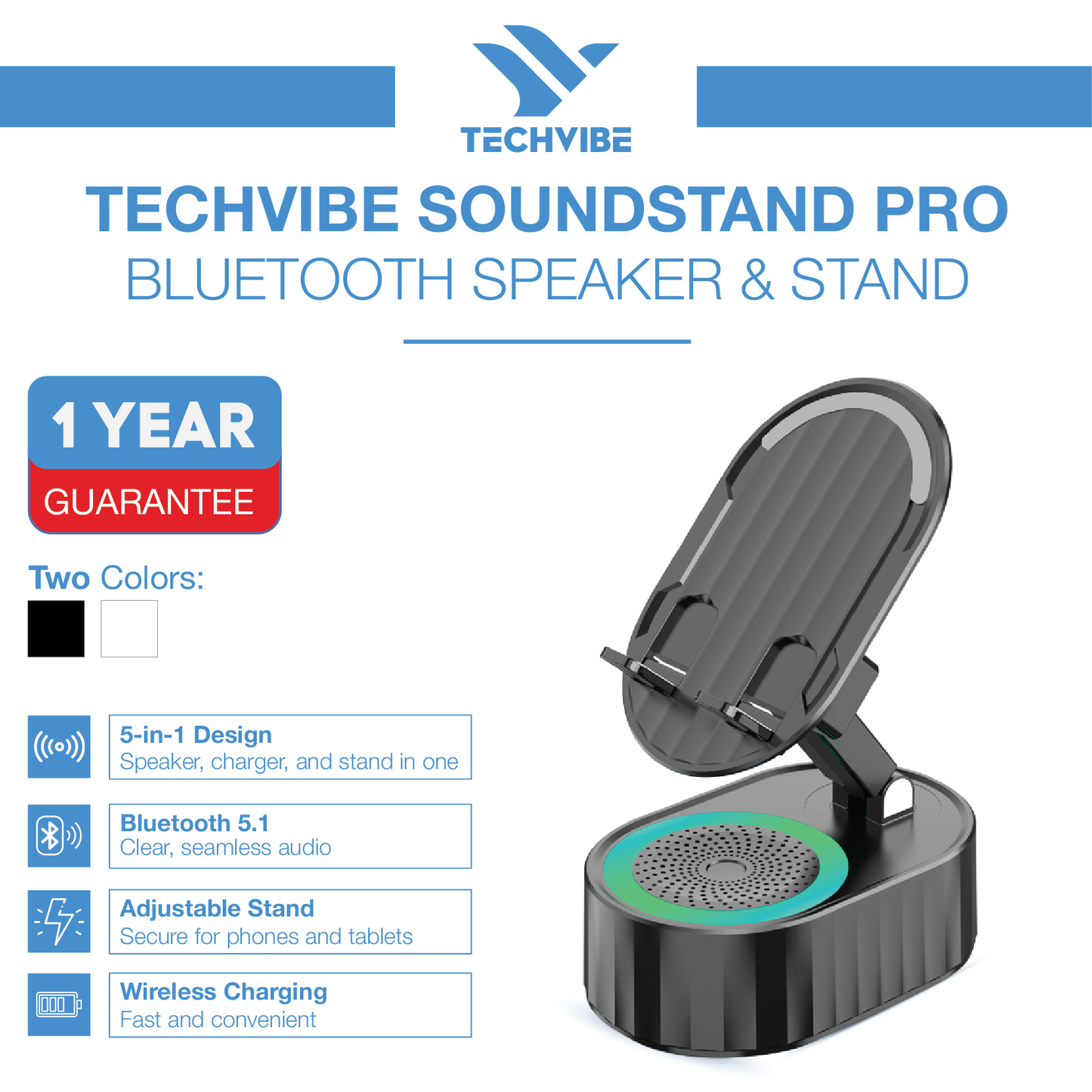 TechVibee SoundStand Pro - Bluetooth Speaker & Stand K009