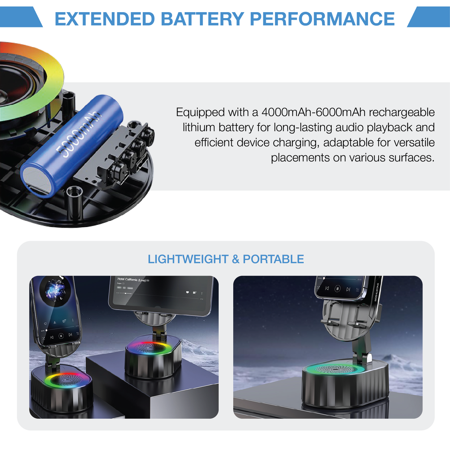 TechVibee SoundStand Pro - Bluetooth Speaker & Stand K009